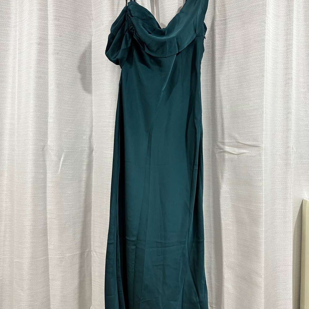 Hello Molly One Shoulder Teal Dress